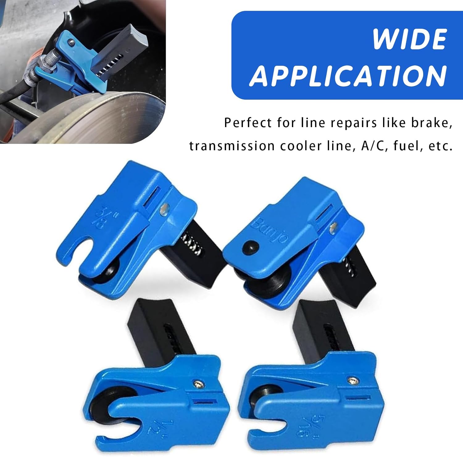 Hose Clamp Assorted - 4PCS Car Fluid Line Stoppers Vertical