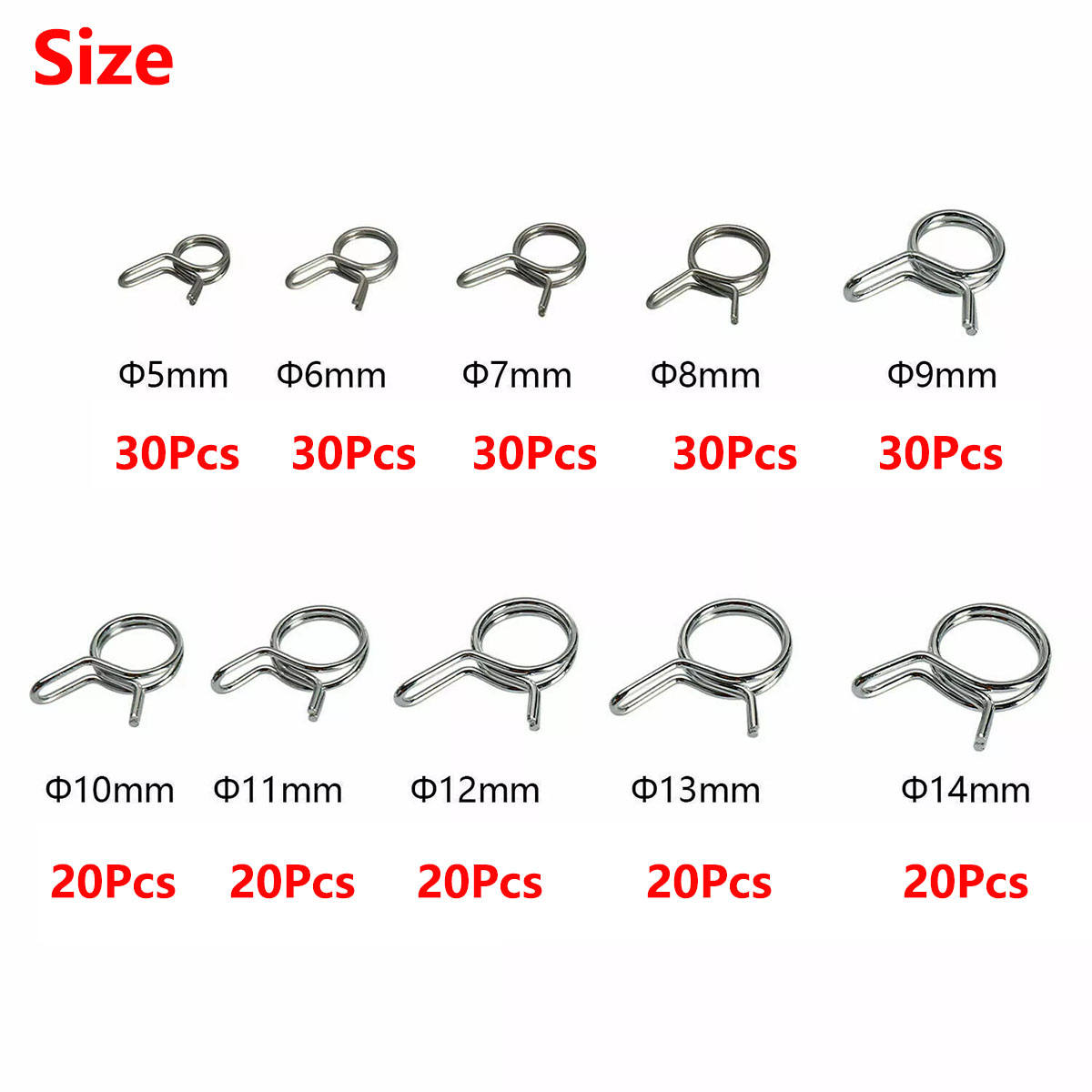 250Pcs 5-14mm Wire Fuel Line H - đánh giá và giá Hose Clamp Assorted