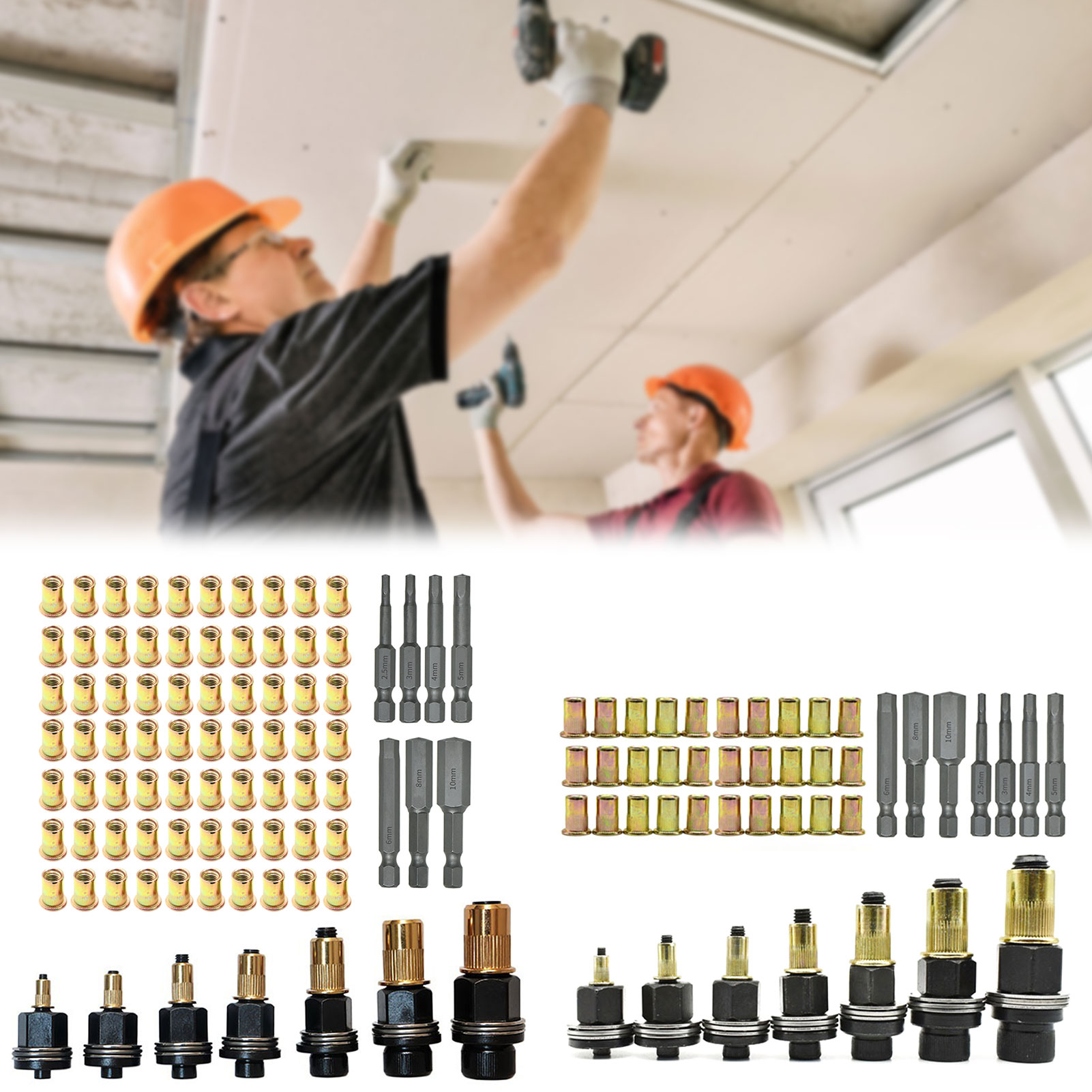 Press-In Nuts Kit,7 Rivets Nut - đánh giá và giá Home Improvement Shows