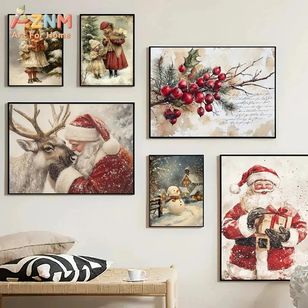 Vintage Christmas Poster Print - đánh giá và giá Wall Texture Spray