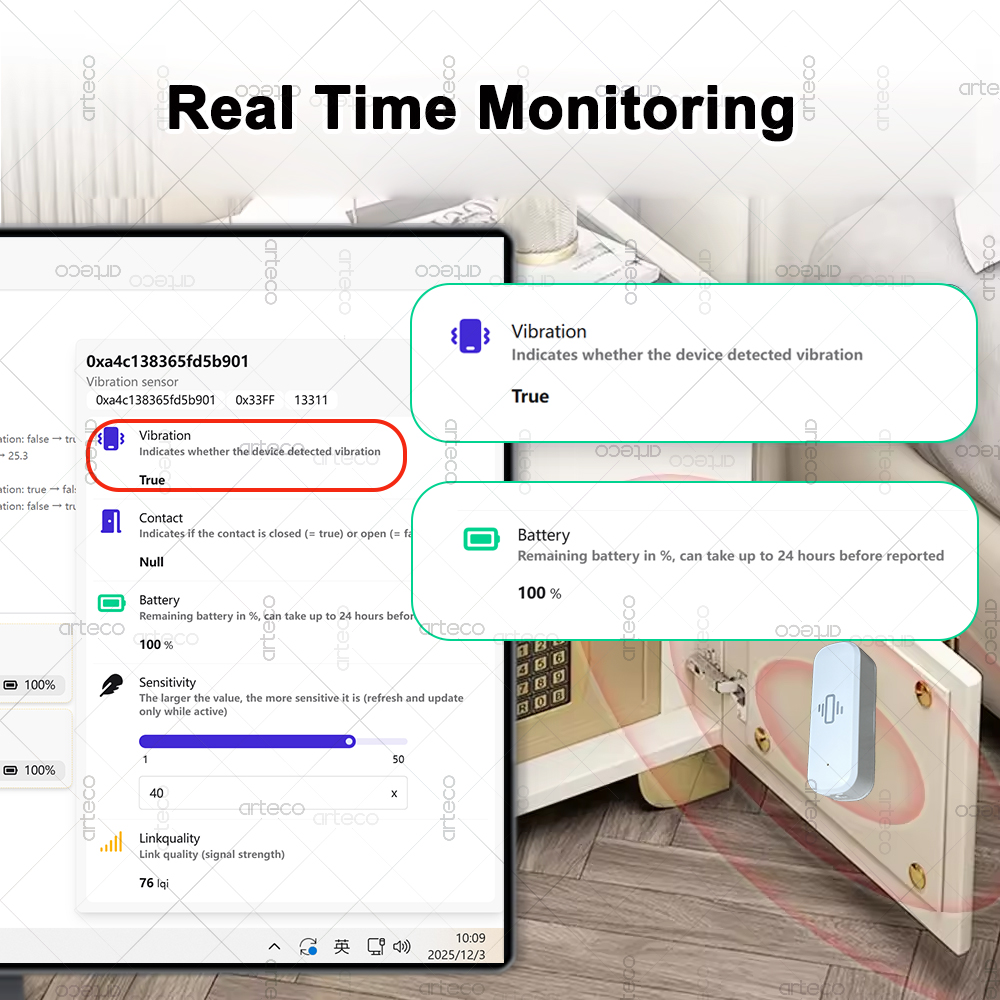 Smart ZigBee 3.0 Vibration Sen - đánh giá và giá Home Improvement Hardware