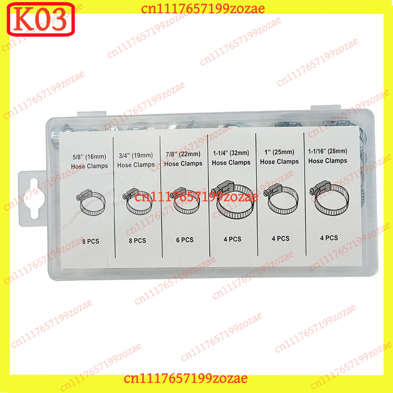 k3 34Pcs Stainless Steel Mini  - đánh giá và giá Hose Clamp Assorted