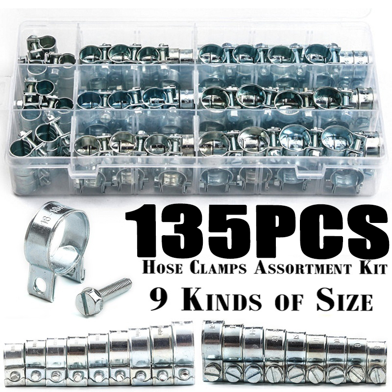 60/135 Viên Vòi Kẹp Đôi Tai Kẹ - đánh giá và giá Hose Clamp Assorted