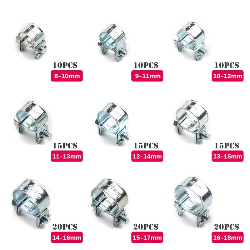 60/135 Viên Vòi Kẹp Đôi Tai Kẹ - đánh giá và giá Hose Clamp Assorted