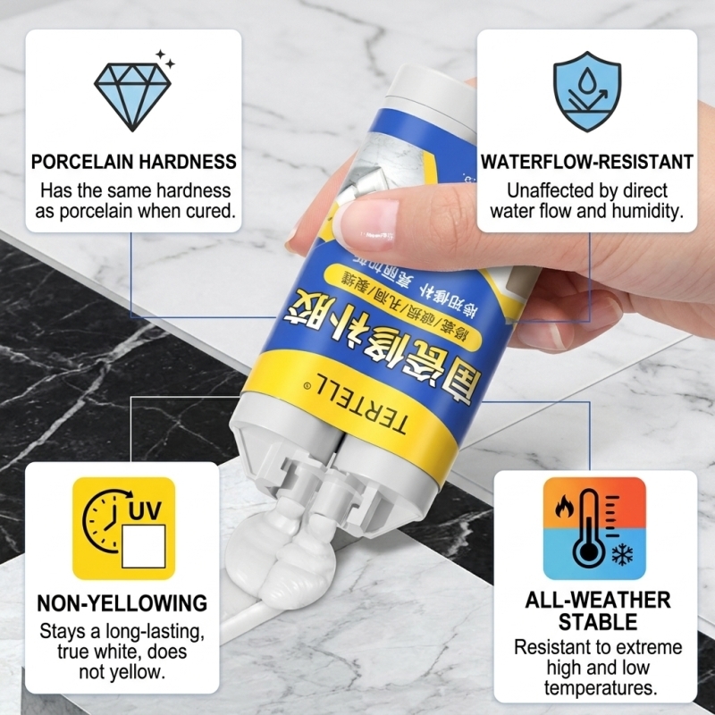 White Ceramic Crack Repair Adh - đánh giá và giá Tile Grout Repair