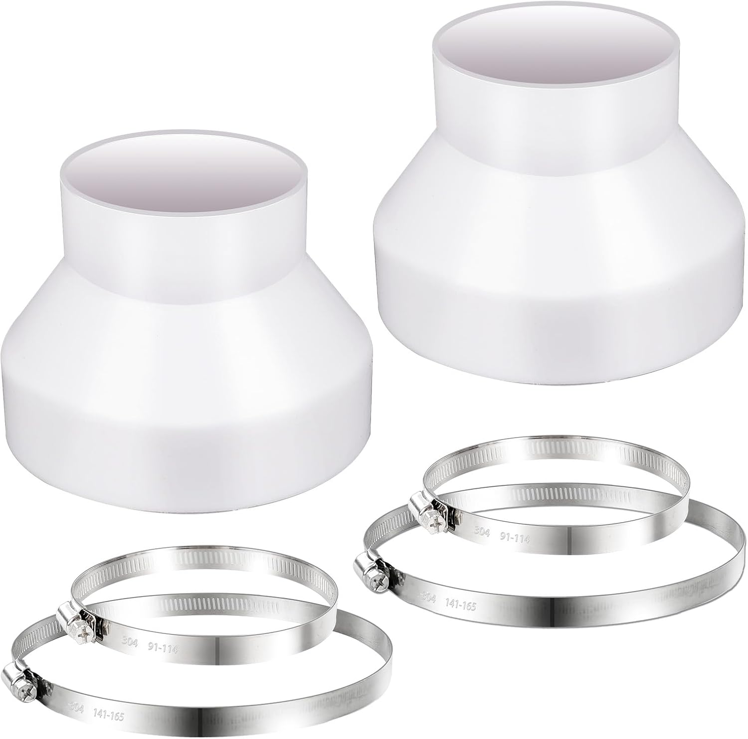 1 Set 6 to 4 inch Duct Reducer - đánh giá và giá Hose Clamp Assorted