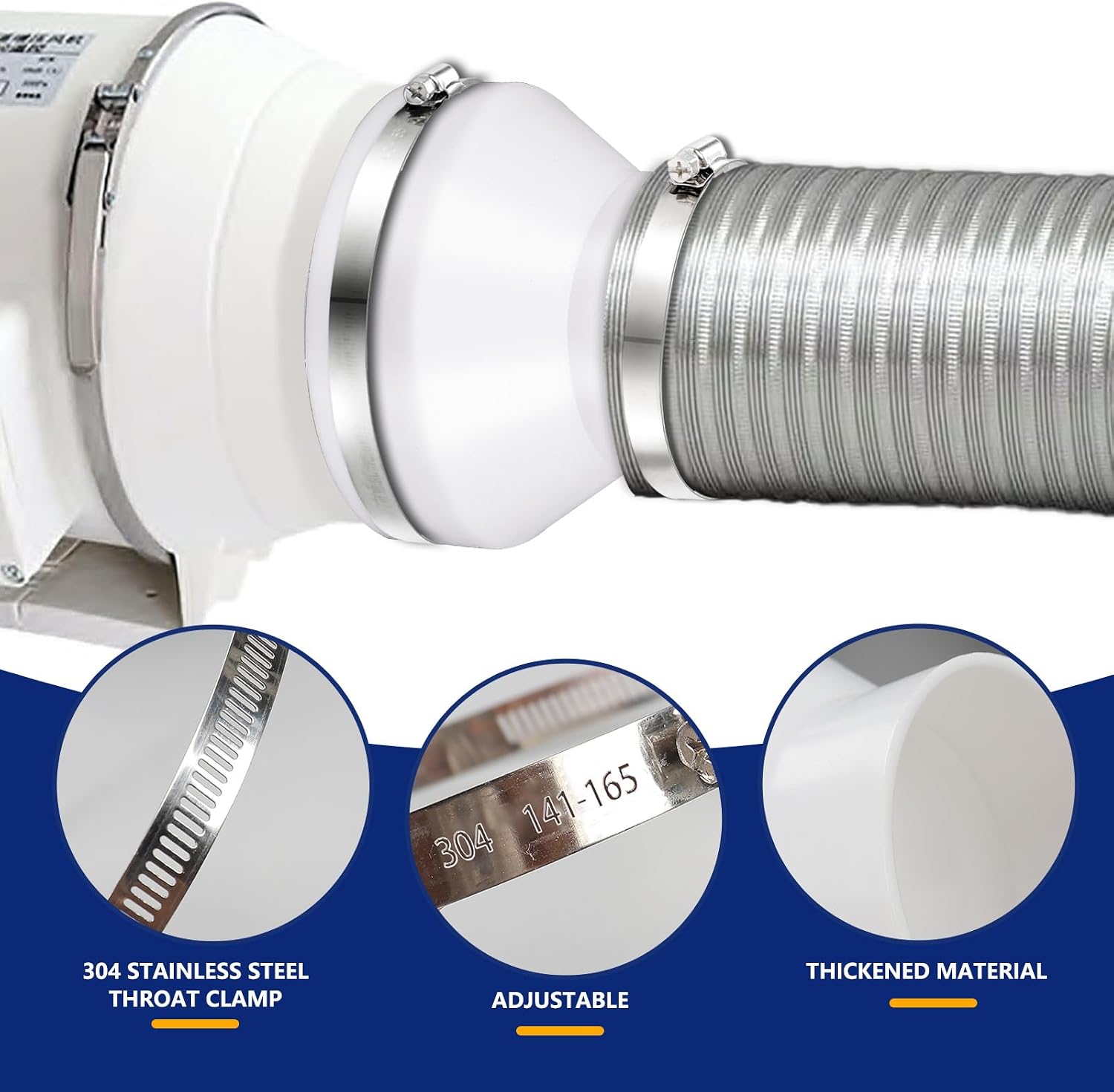 1 Set 6 to 4 inch Duct Reducer - đánh giá và giá Hose Clamp Assorted