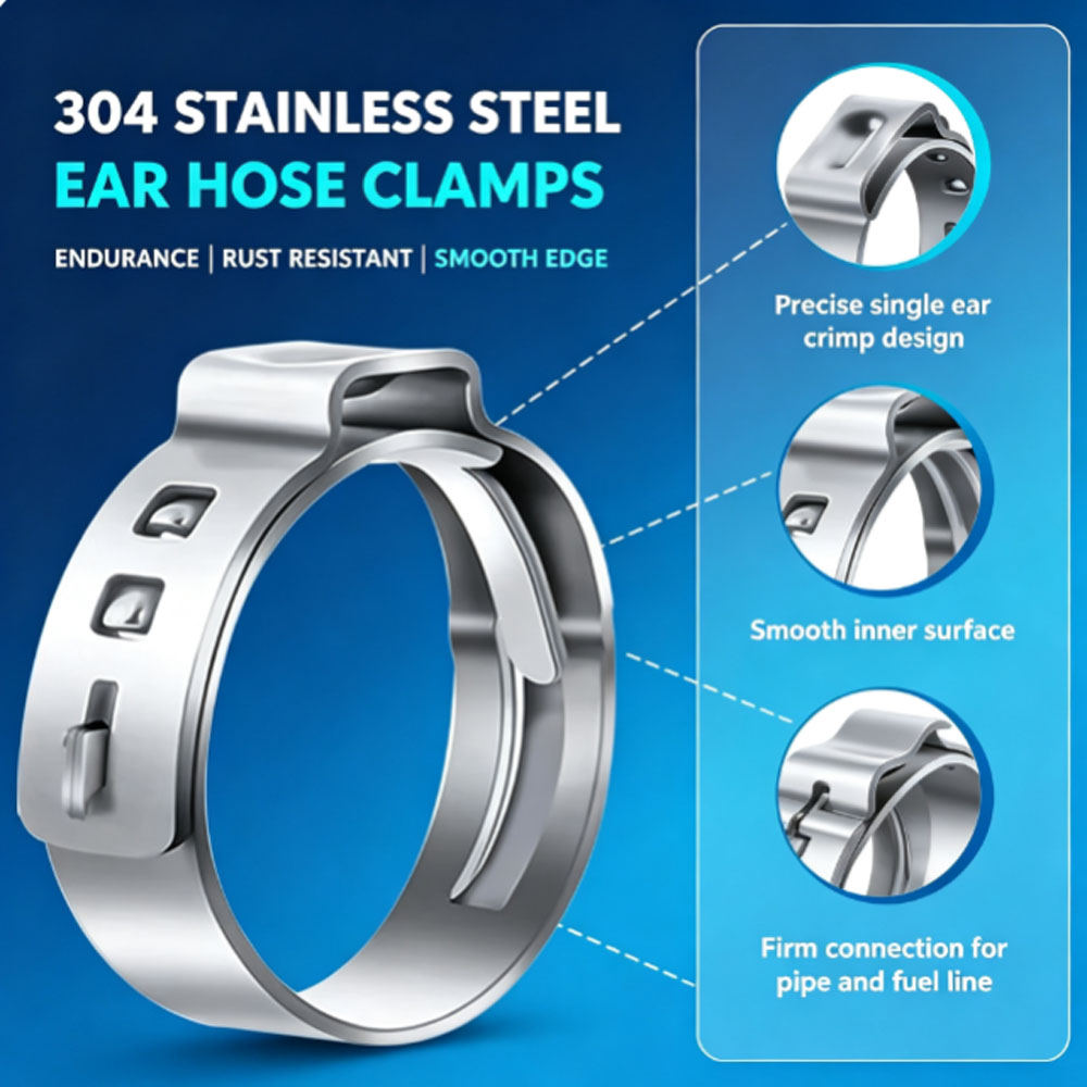 115PCS Single Ear Crimp Hose C - đánh giá và giá Hose Clamp Assorted