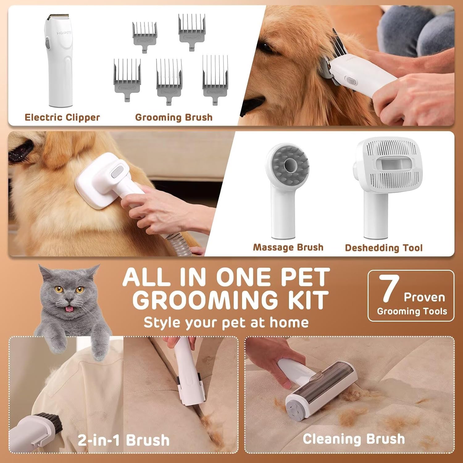 HEAPETS Dog Grooming Vacuum Ki - đánh giá và giá Home Improvement And Diy