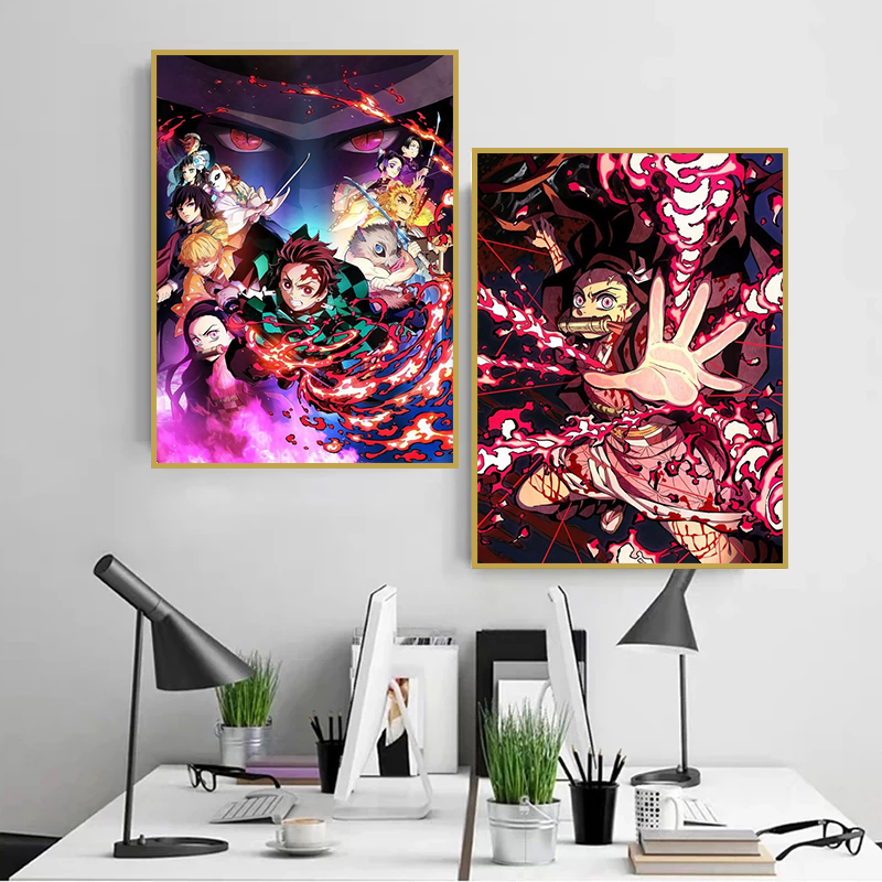 Frameless,Anime Demon Slayer C - đánh giá và giá Wall Texture Spray