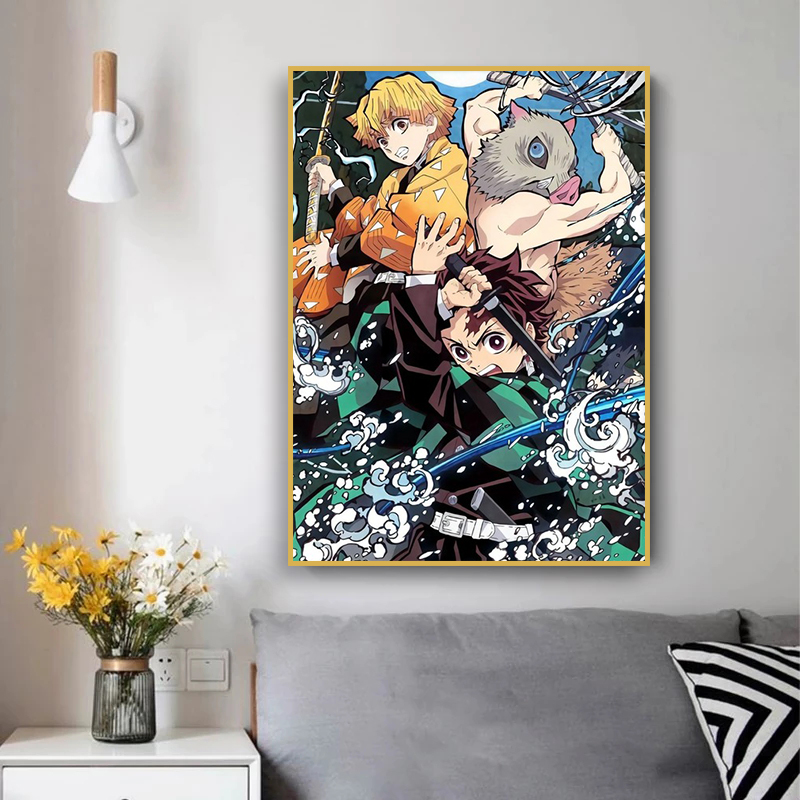 Frameless,Anime Demon Slayer C - đánh giá và giá Wall Texture Spray