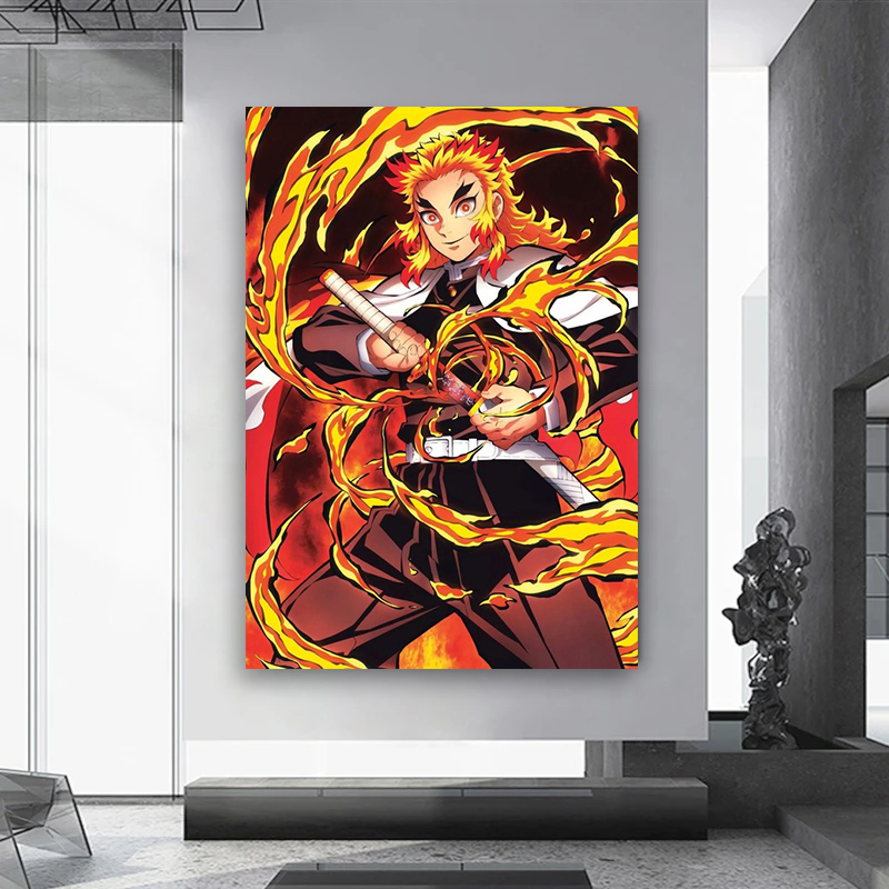 Frameless,Anime Demon Slayer C - đánh giá và giá Wall Texture Spray